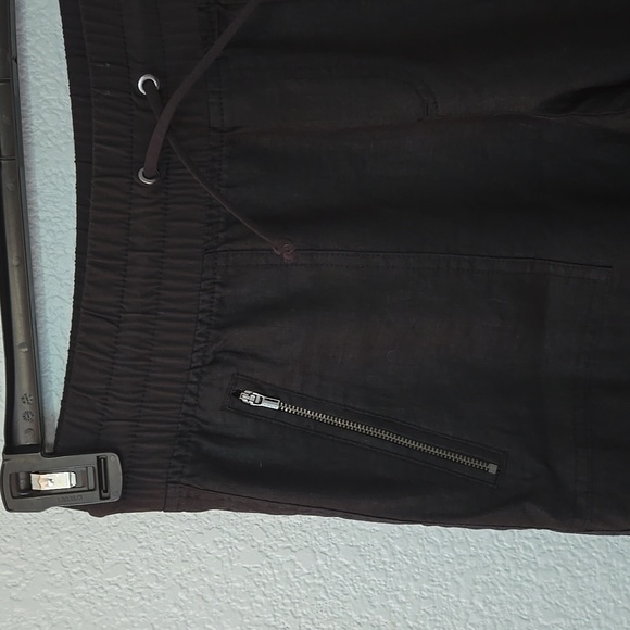 ATHLETA Cabo Linen Joggers Drawstring Waist Zipper Pockets Sz 10 Tall - Picture 5 of 15